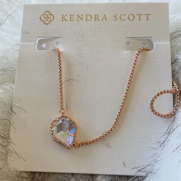 NWT Kendra Scott Rose Gold Tess Crystal Necklace - Picture 5 of 8